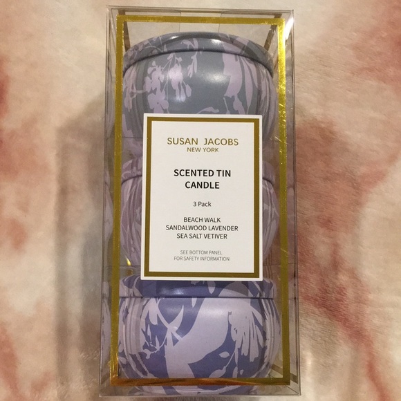 Susan Jacobs New York Scented Candle Floral Tins Trio NWT 3x3oz - Picture 16 of 16